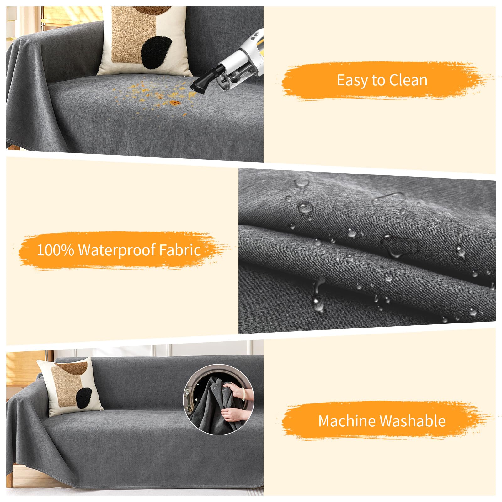 Deep Dream durable polyester fabric provides tough, soft-to-touch protection