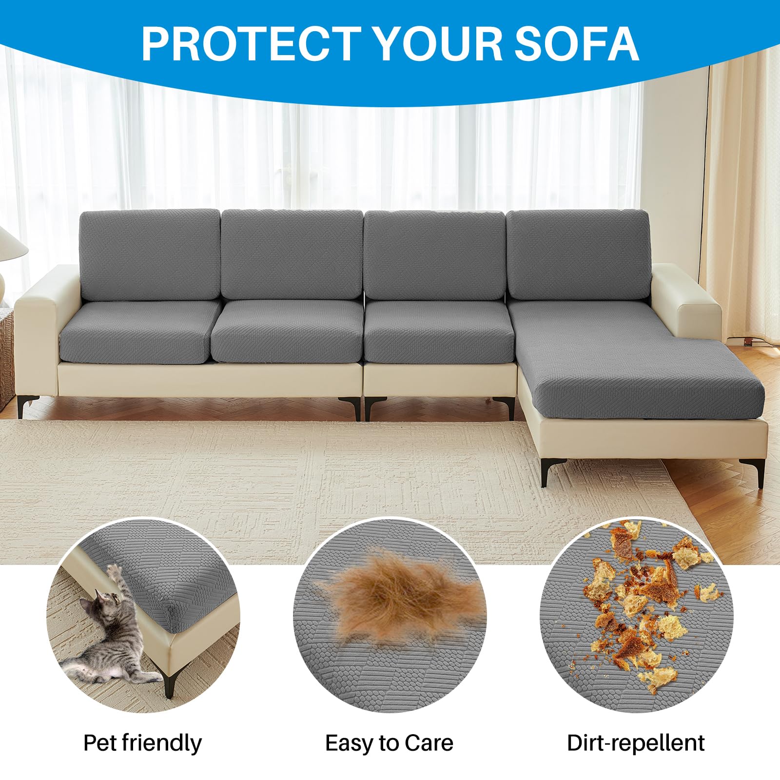 Deep Dream machine-washable cover simplifies cleaning after pets and kids