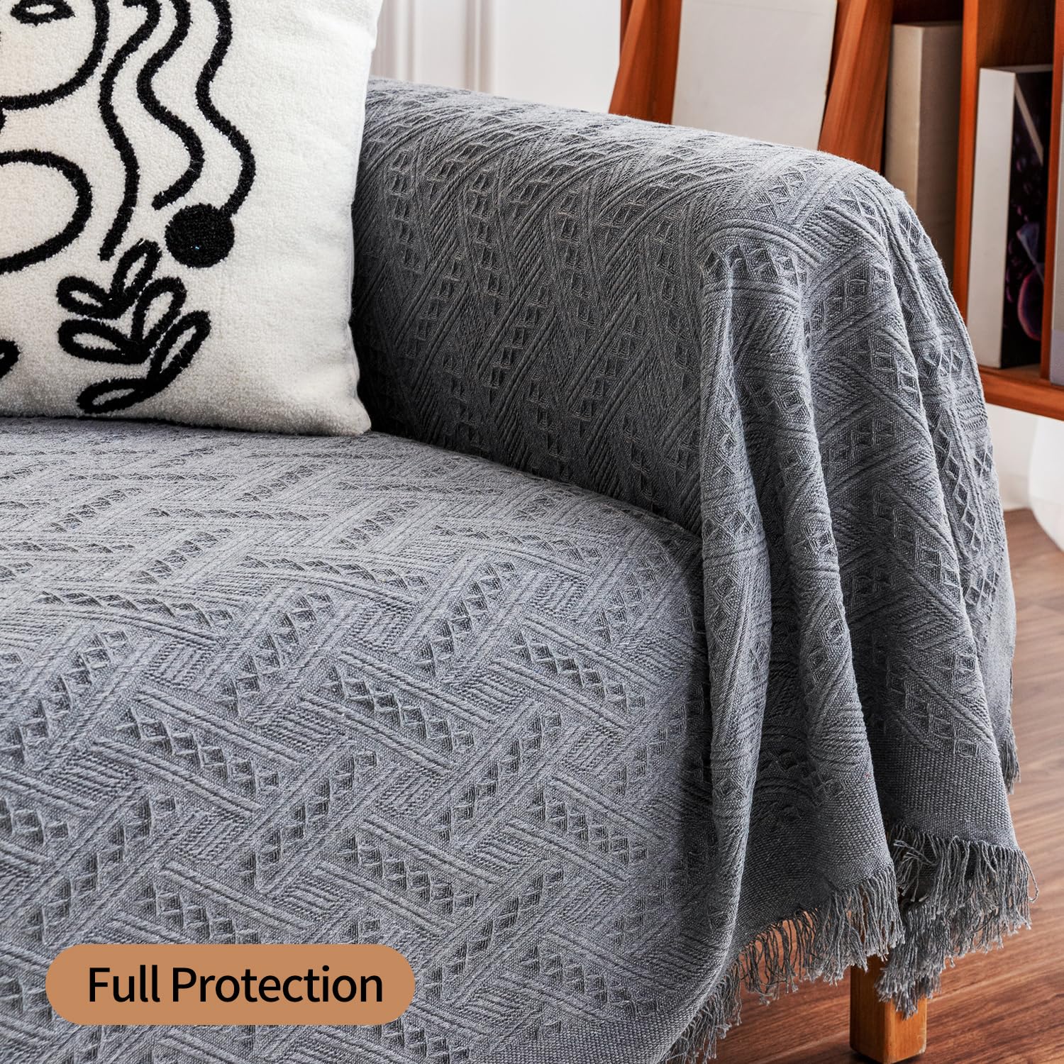 Deep Dream dark grey texture adds modern decor while protecting furniture from wear.