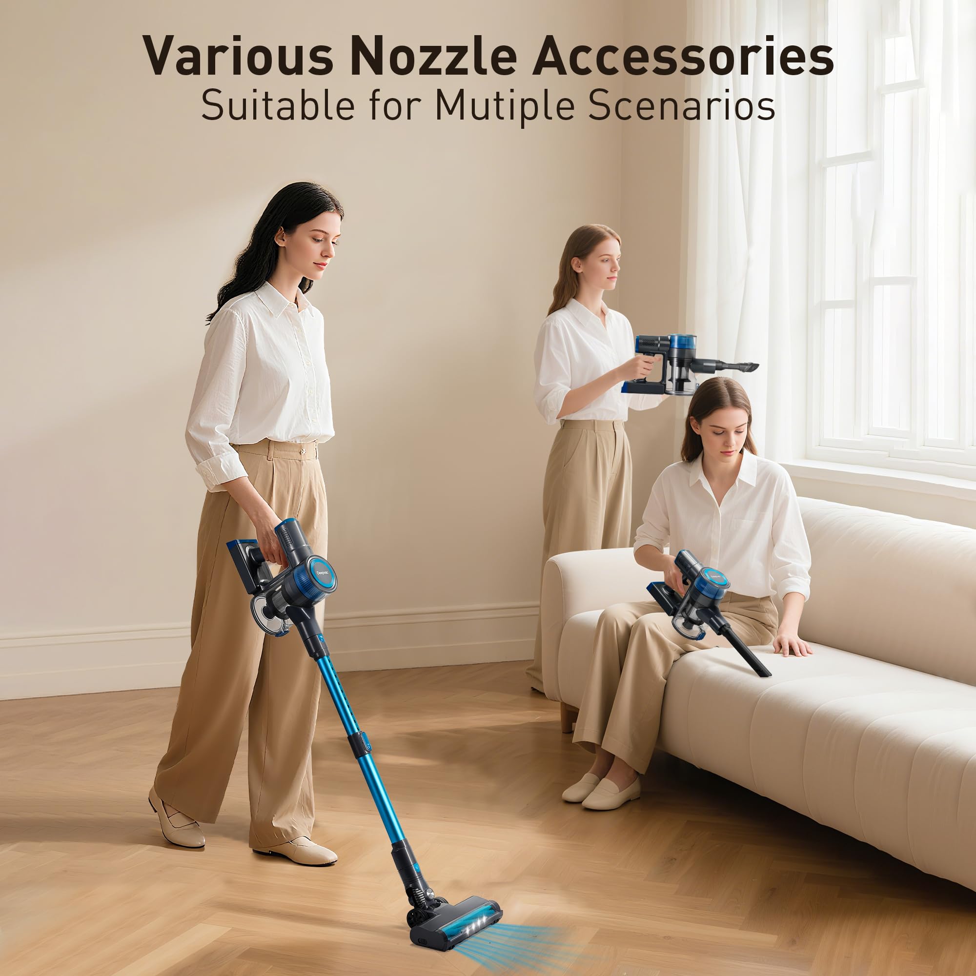 Deepvac low-noise operation keeps noise under 65dB during cleaning