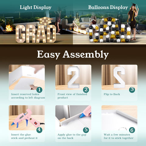 Deerher glue gun included for quick, sturdy decor assembly
