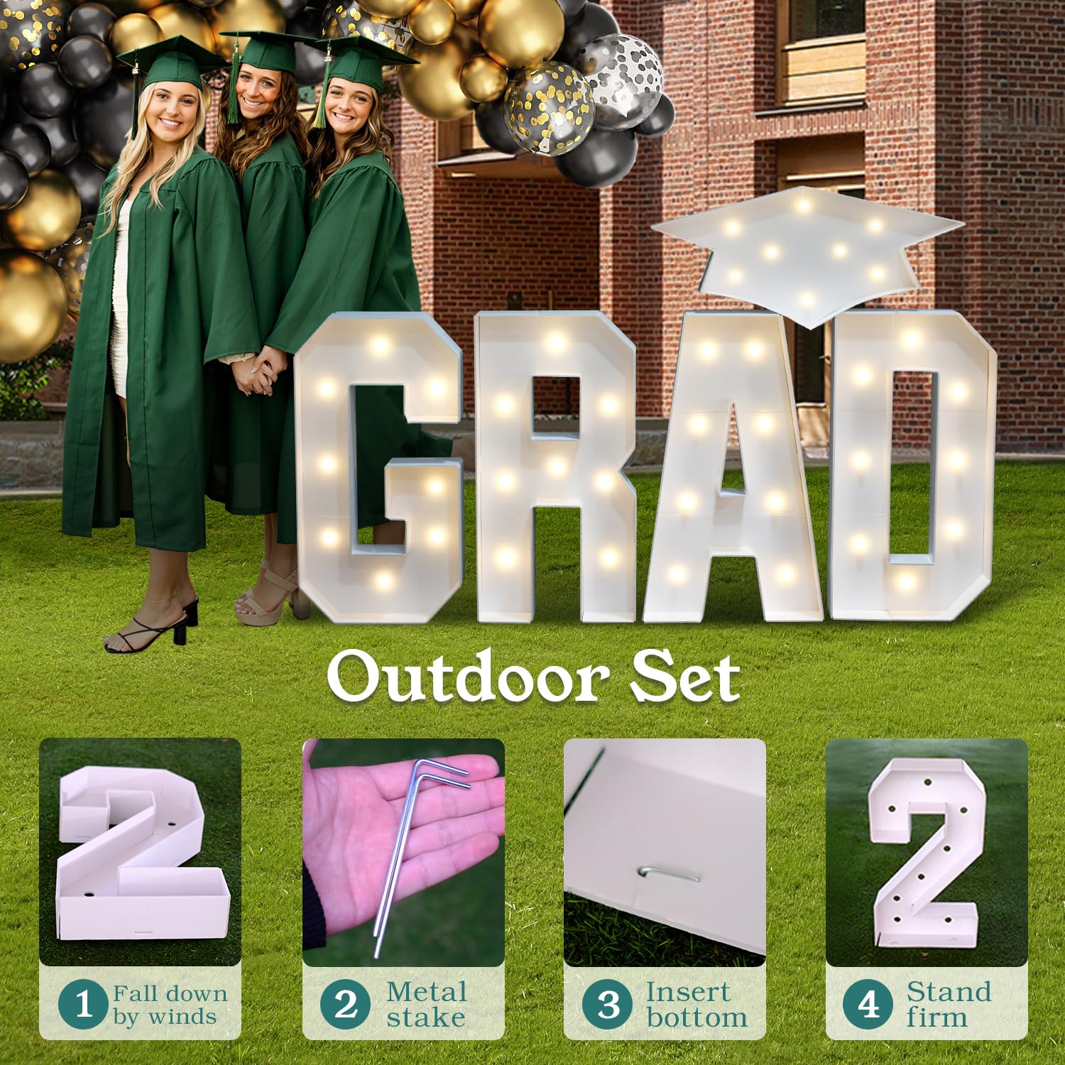 Deerher graduation balloons kit for festive party photos