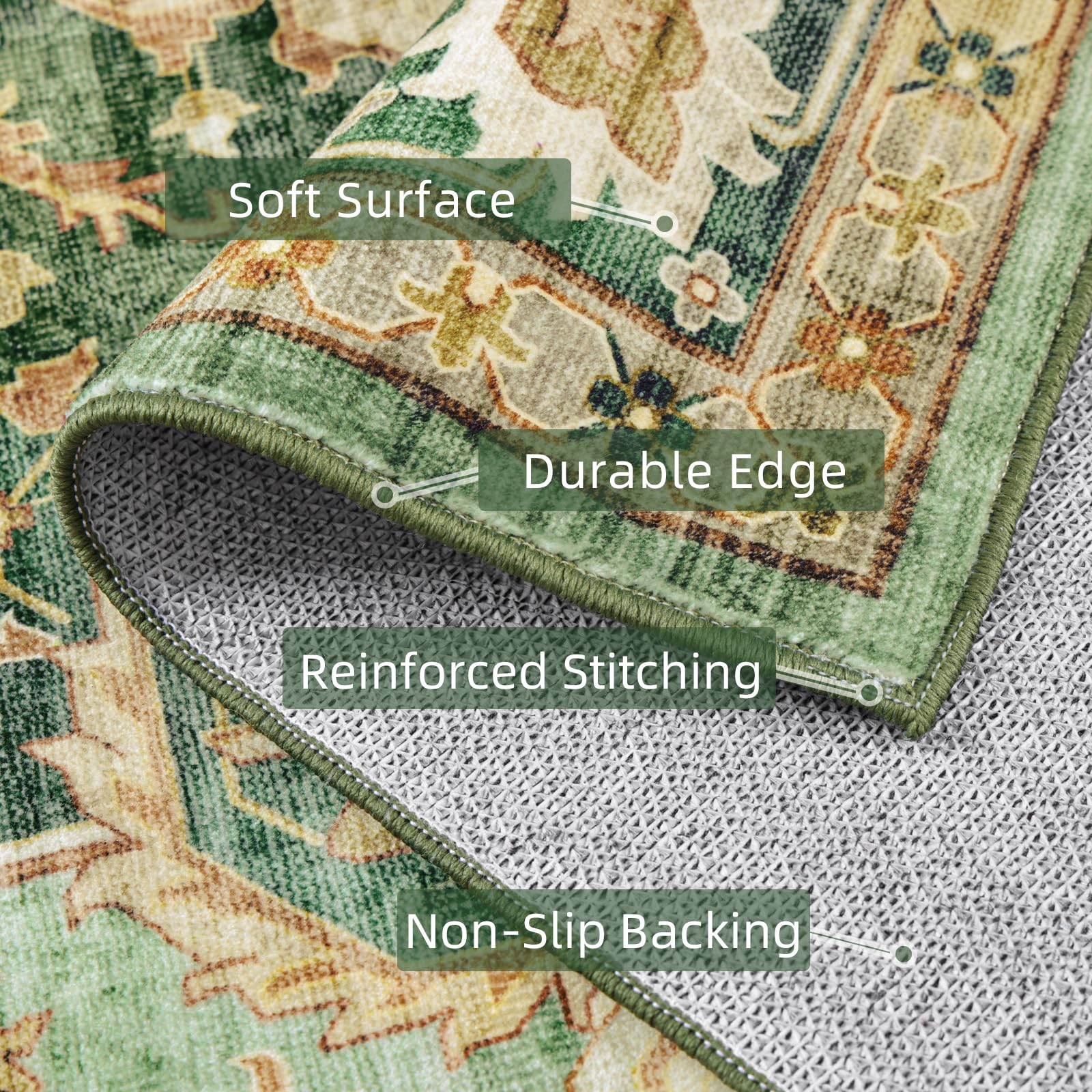Deerly durable faux-wool rug with plush feel and long-lasting wear