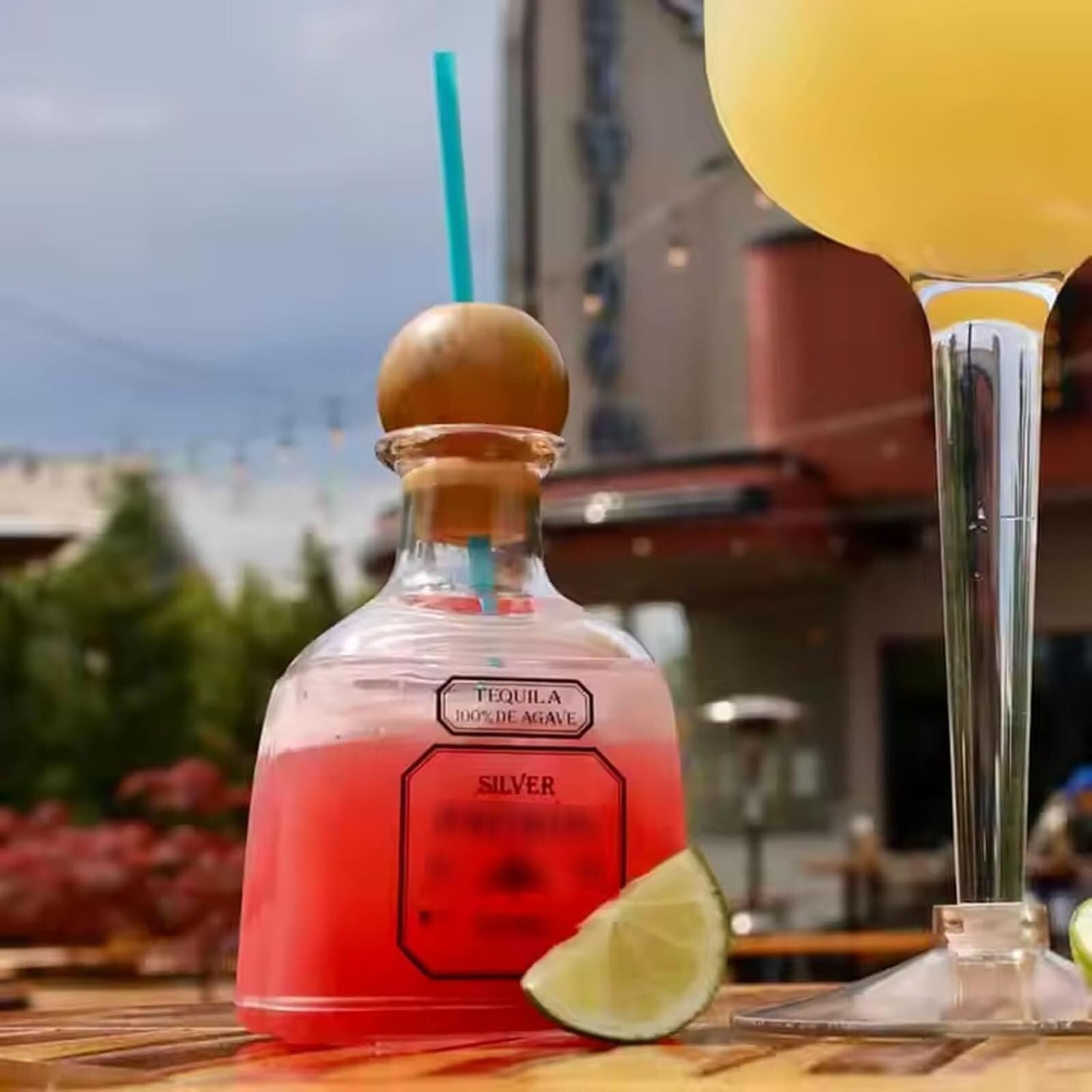 DEFACT portable wedding favors with Patron-inspired mini bottles.