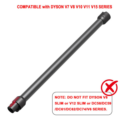 Defurry Dyson wand extension for V-series compatibility in iron finish.