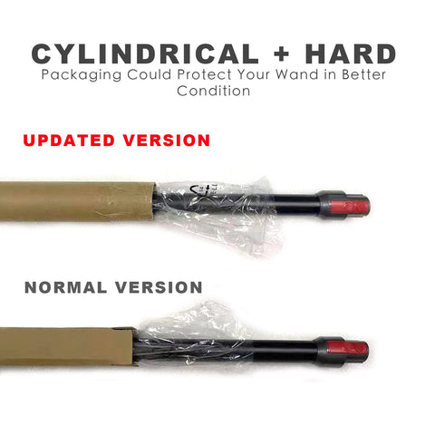 Defurry round paper cylinder packaging protecting the wand during shipping.