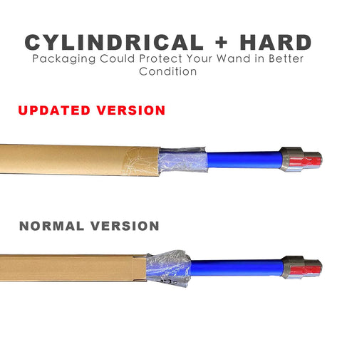 Defurry round paper cylinder packaging protects wand during shipping.