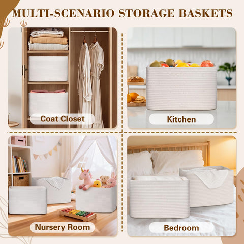 Degeyoyo neutral color storage baskets create cohesive, tidy spaces.