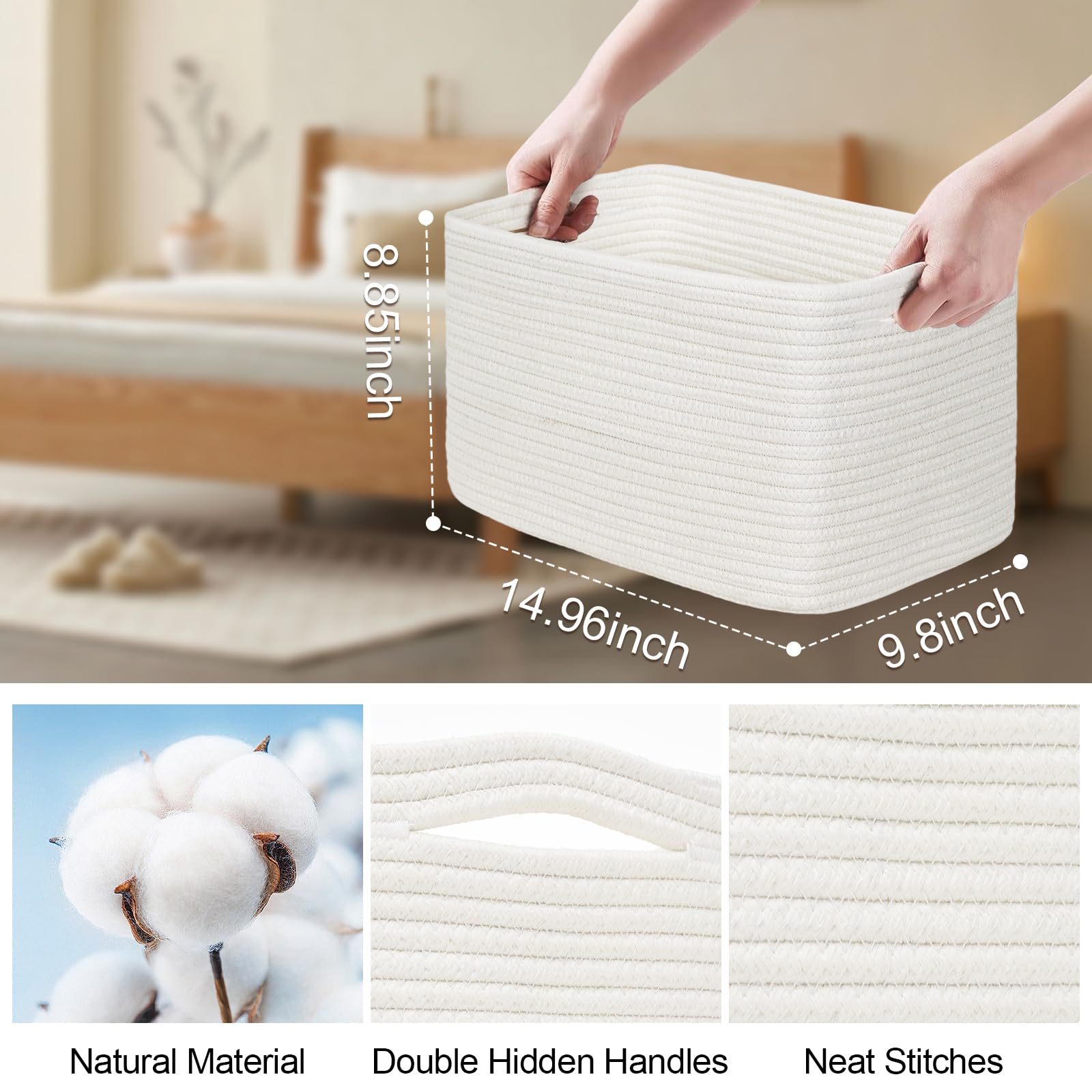 Degeyoyo shelf storage baskets offer versatile closet organization options.