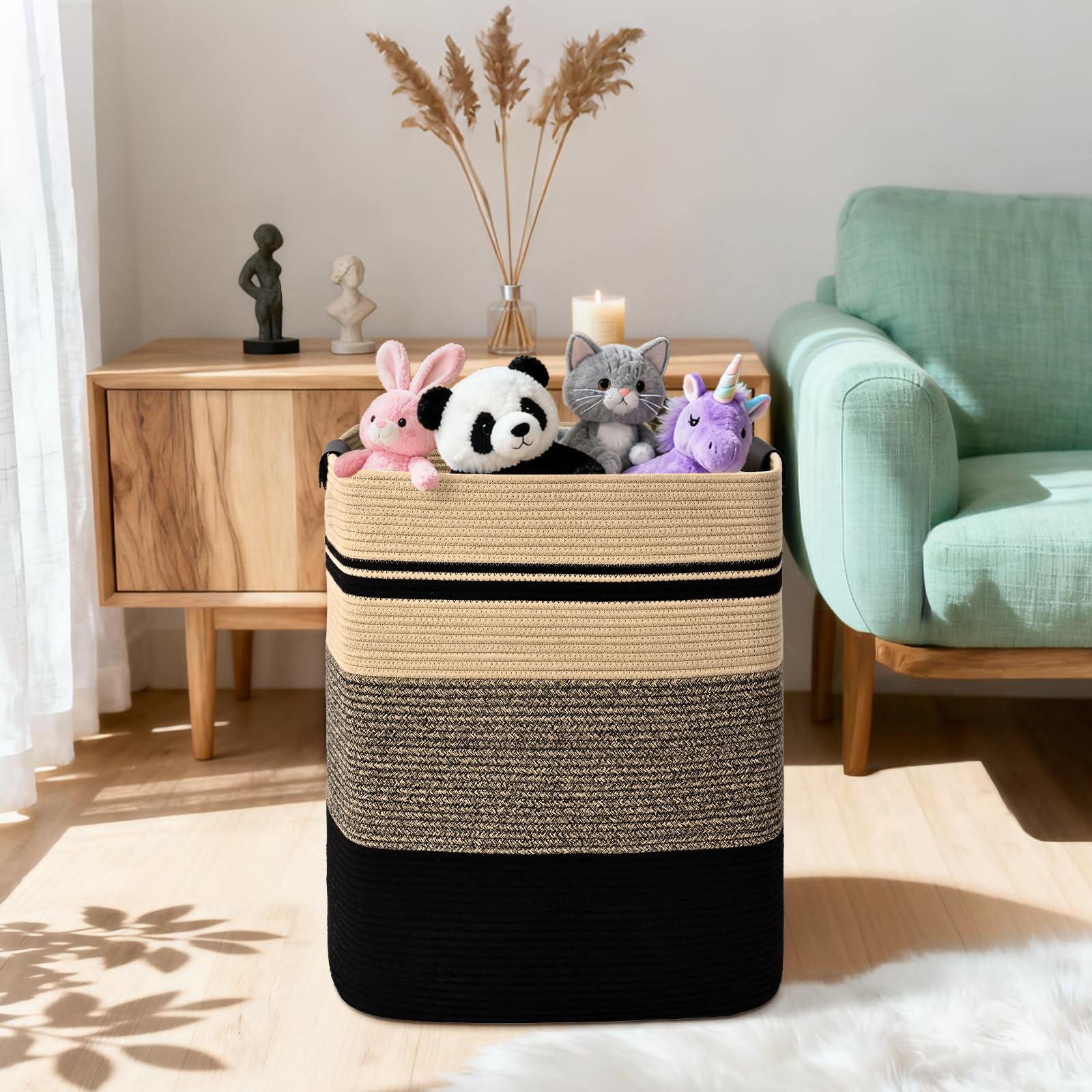 Foldable basket packed flat emphasizes lightweight transport and compact storage.