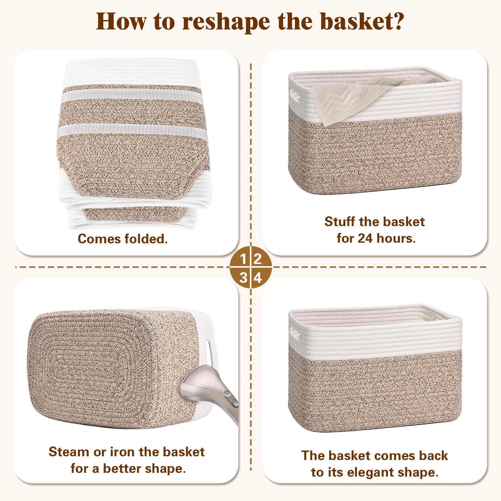 Degeyoyo tidy storage bins maximize shelf space with ease.