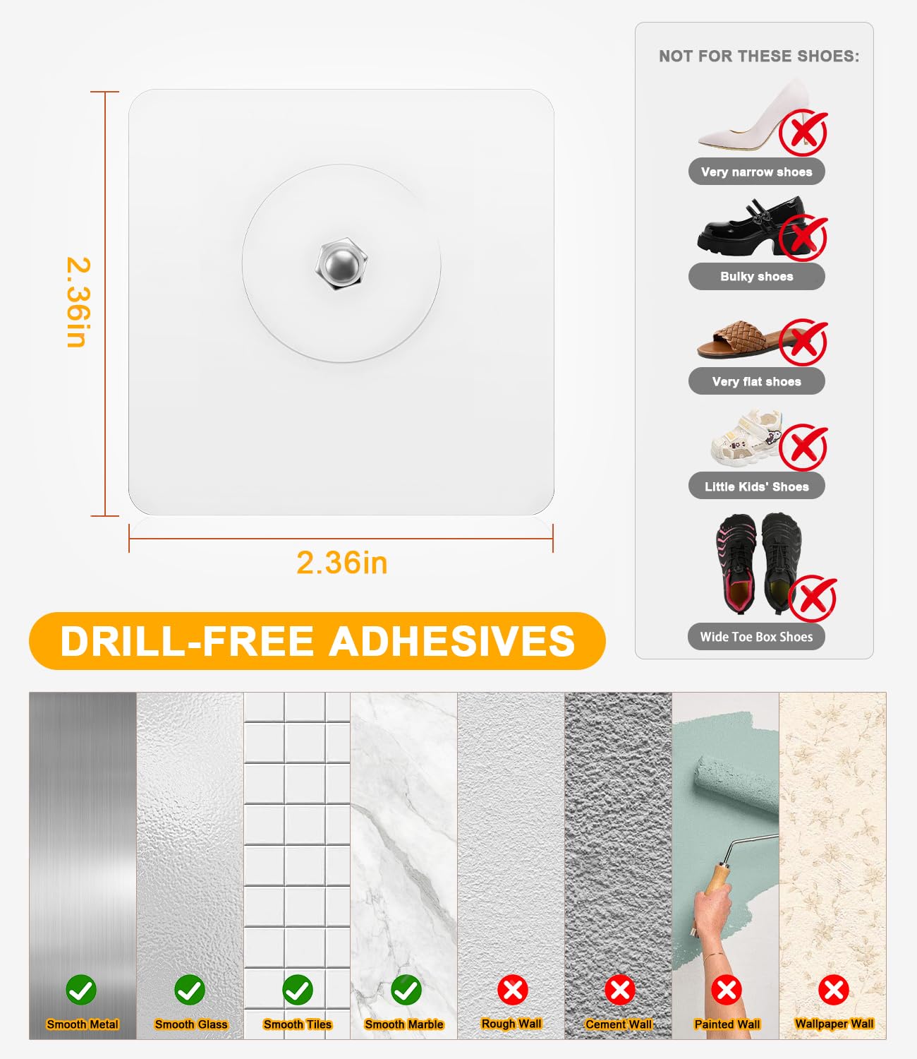 DegMongee slim design enhances space efficiency behind doors and in closets.