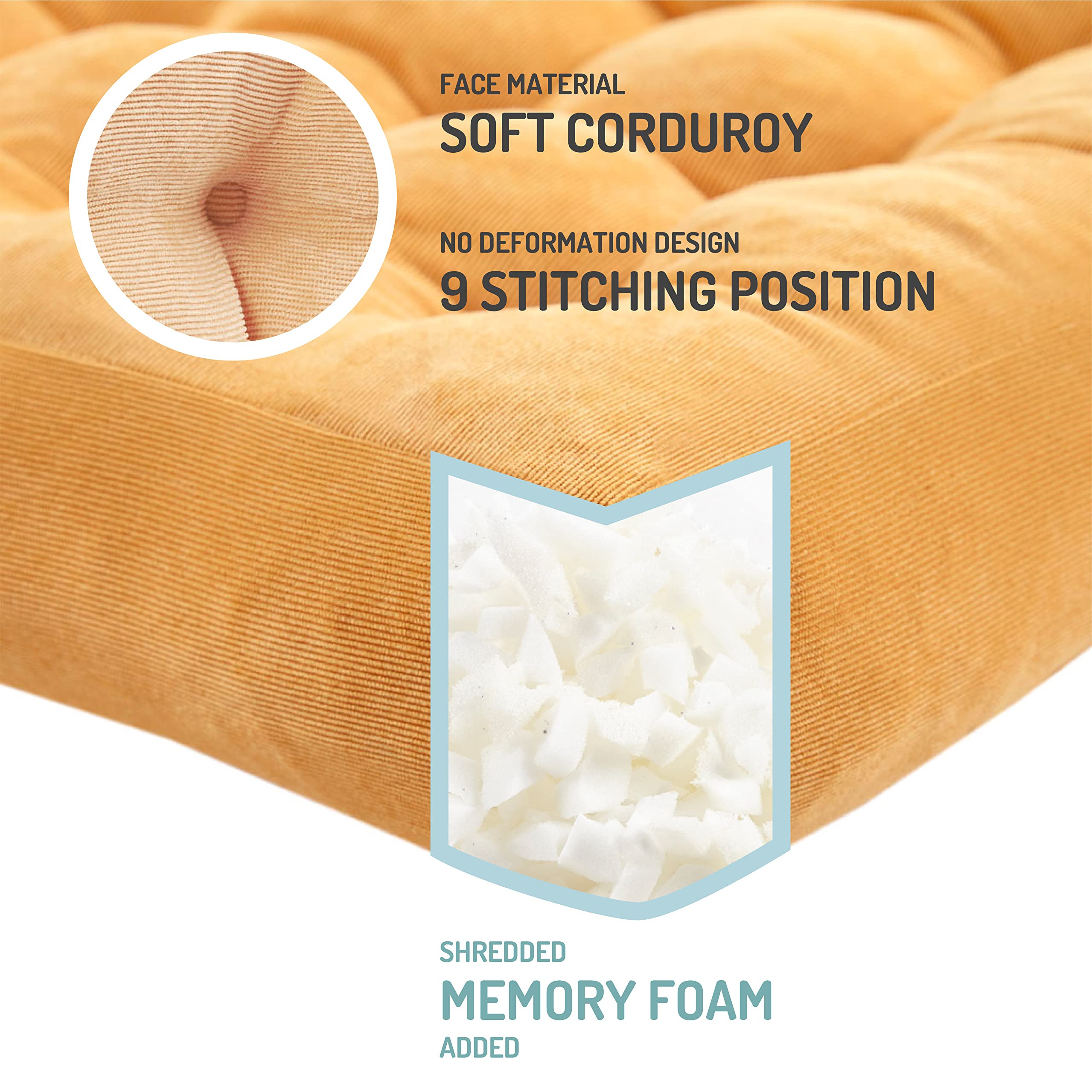 Corduroy fabric close-up highlighting soft texture and durable construction.