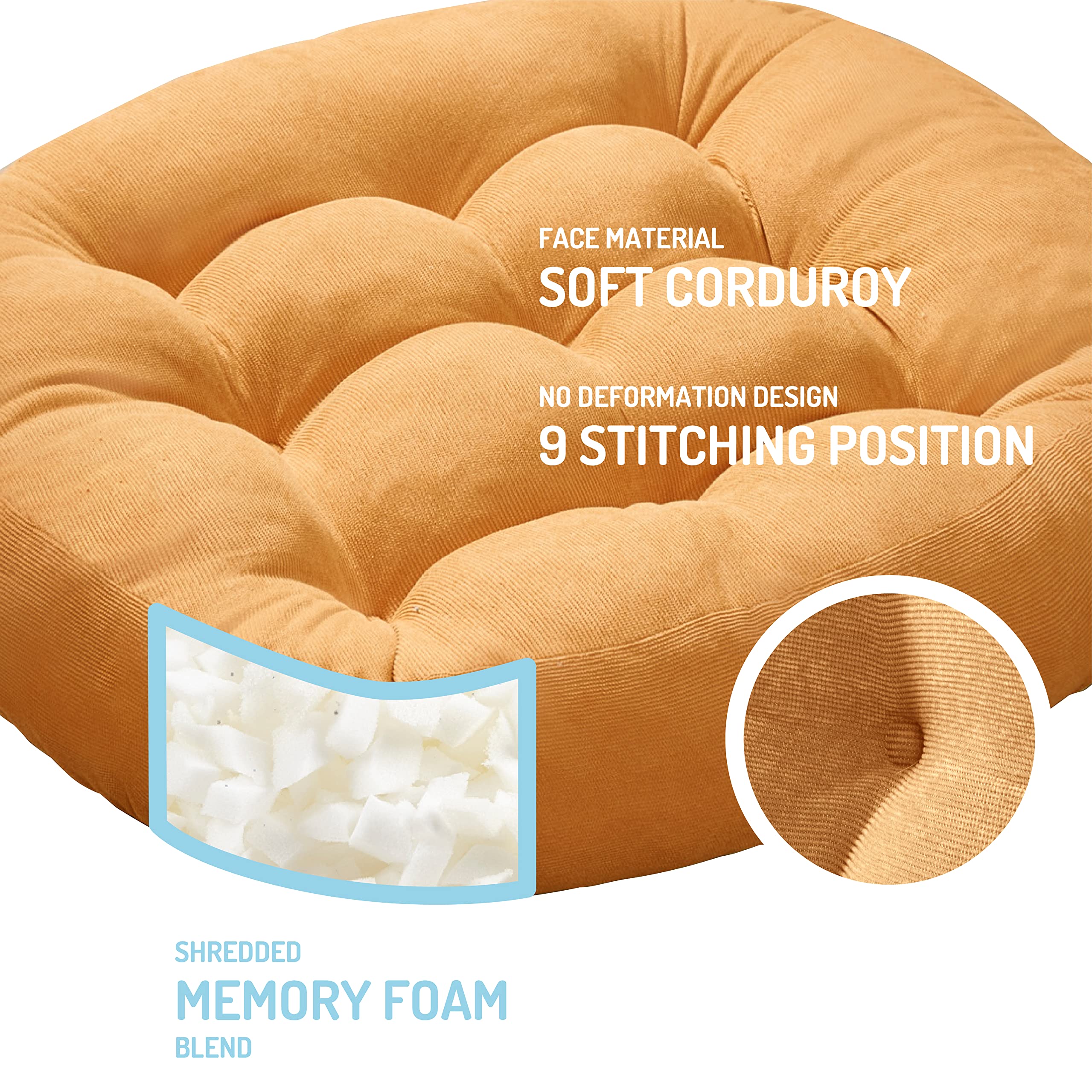 Degrees of Comfort tufted corduroy fabric close-up, durable texture for daily lounging.