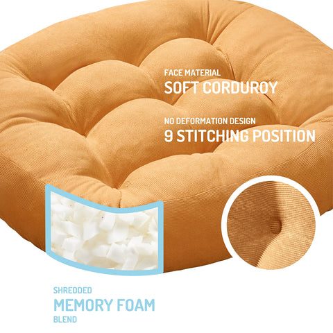 Degrees of Comfort tufted corduroy fabric close-up, durable texture for daily lounging.