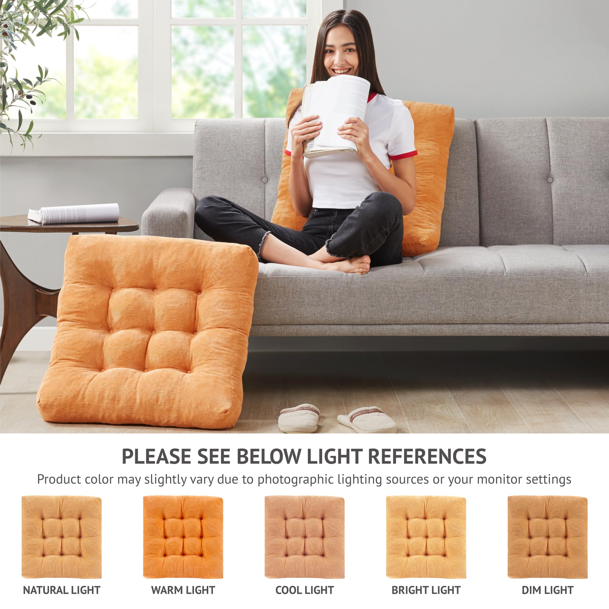 Pillow set in living room demonstrates versatile seating for family time.