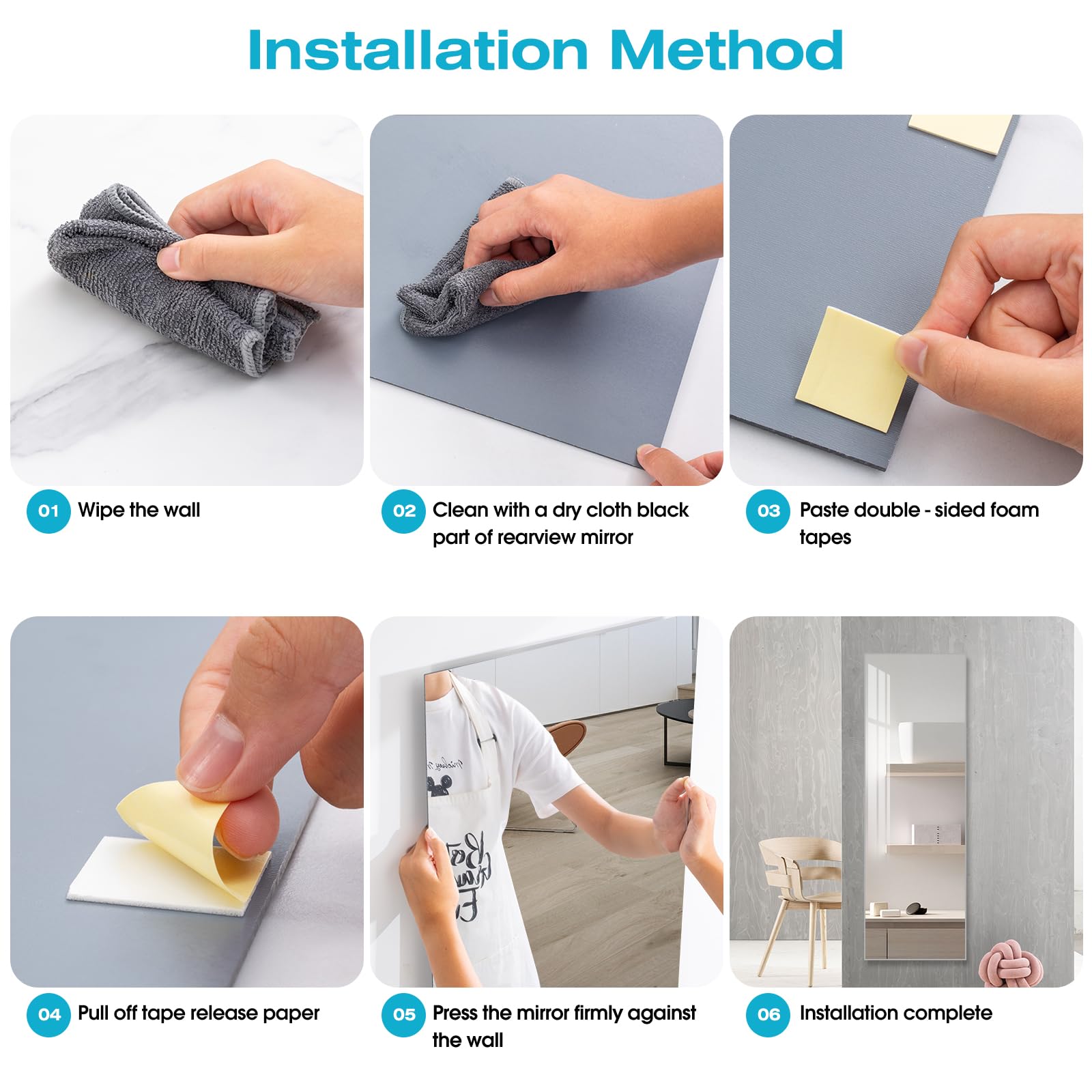 DEHWFT door mirror full-length suitable for entryways and closets.