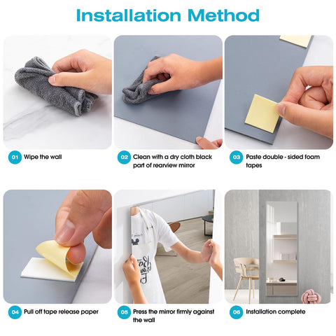 DEHWFT door mirror full-length suitable for entryways and closets.