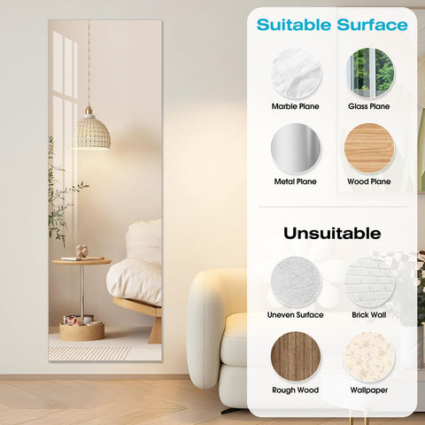 DEHWFT home gym mirror offers accurate body checks during workouts.
