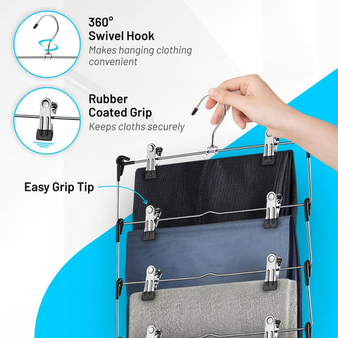 DEILSY bottom hangers keep garments neatly aligned and easy to choose.