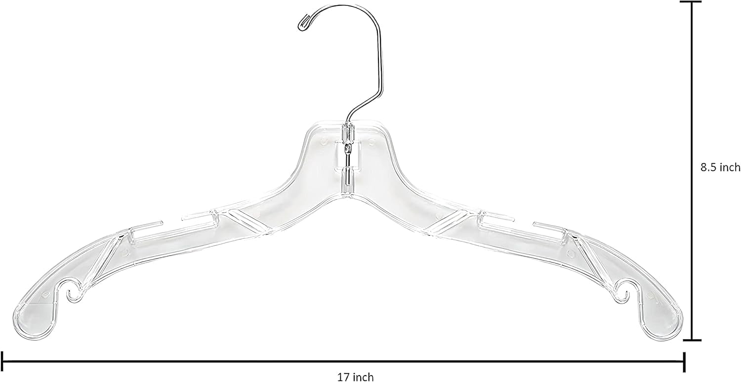 DEILSY clear plastic hangers in closet demonstrates uniform organization and wardrobe aesthetics.