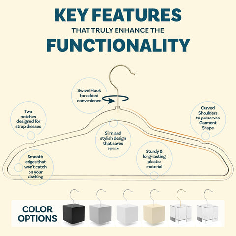 DEILSY lightweight durable hangers shown in close-up for everyday reliability.