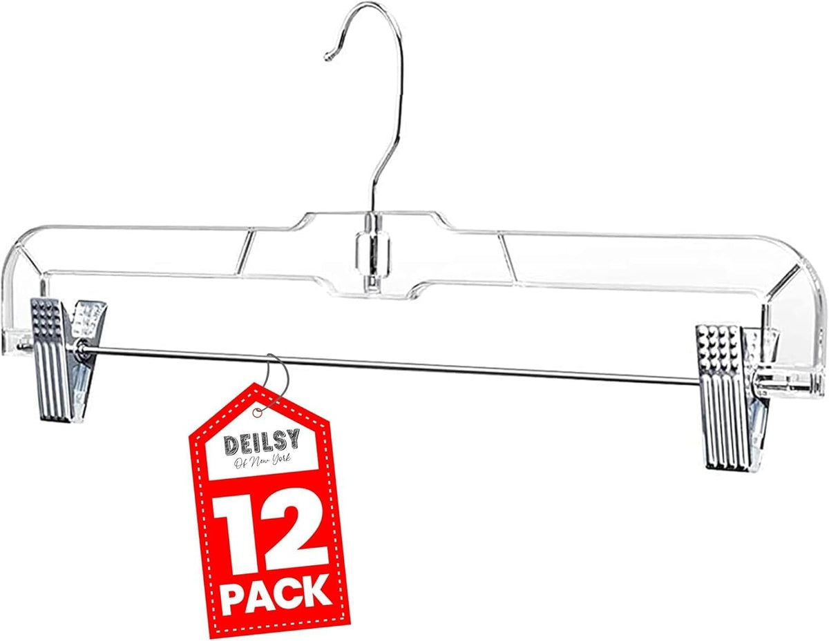 DEILSY skirt hanger with clips for secure, wrinkle-free storage
