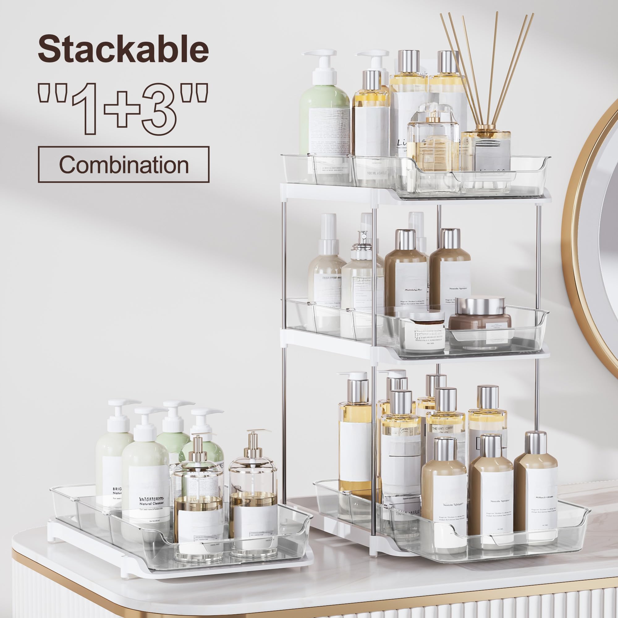 Delamu clear acrylic organizer lets you see contents quickly
