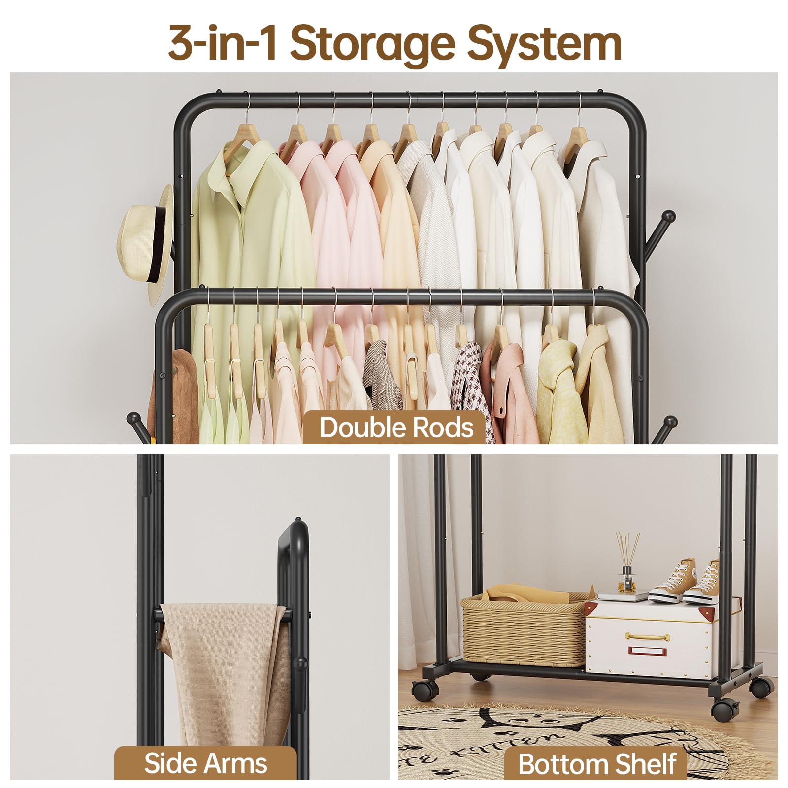 Delamu sturdy shelf area for shoes and storage bins neatly