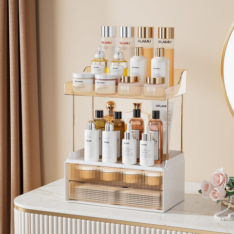 Delamu Amber organizer with dimensions 12.44 by 7.91 by 15.35 inches