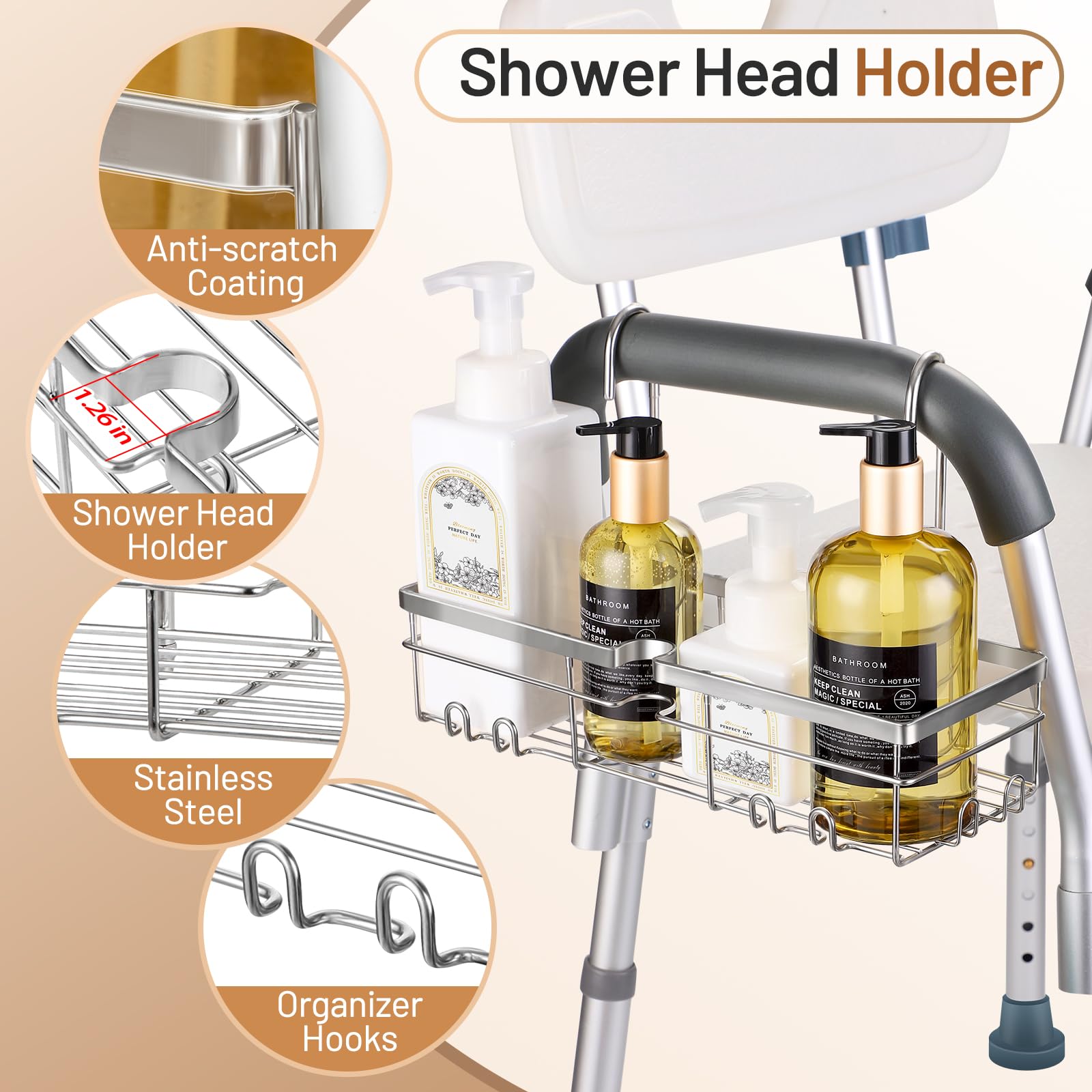 DELLAN anti-scratch-coating protects bottles from scratches in humid showers.