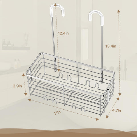 DELLAN front hooks add storage for loofahs and washcloths