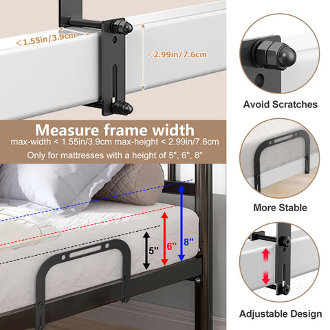 DELLAN mattress stopper for metal bed frames keeps your sleeping surface aligned
