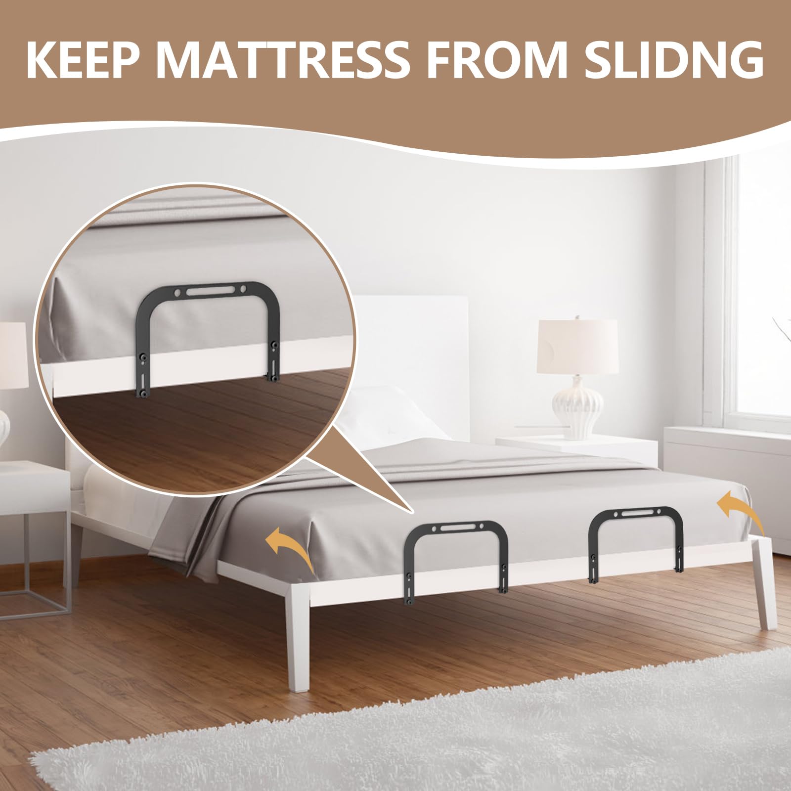 DELLAN sturdy steel mattress holders maintain shape under force