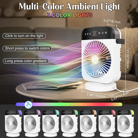 Deller portable air conditioner 70-degree oscillation demonstrates wide coverage.