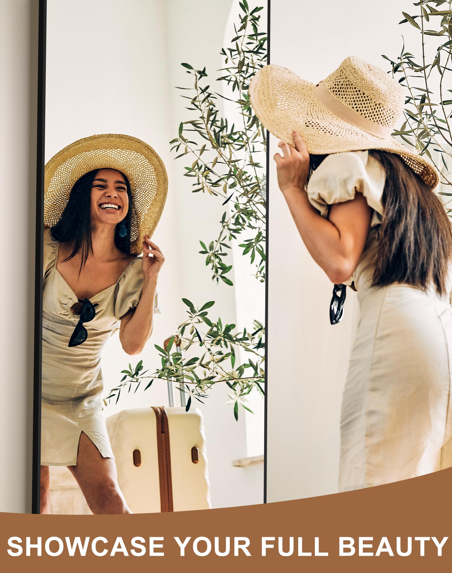 Delma arched mirror adds elegant focal point to living rooms and bedrooms.