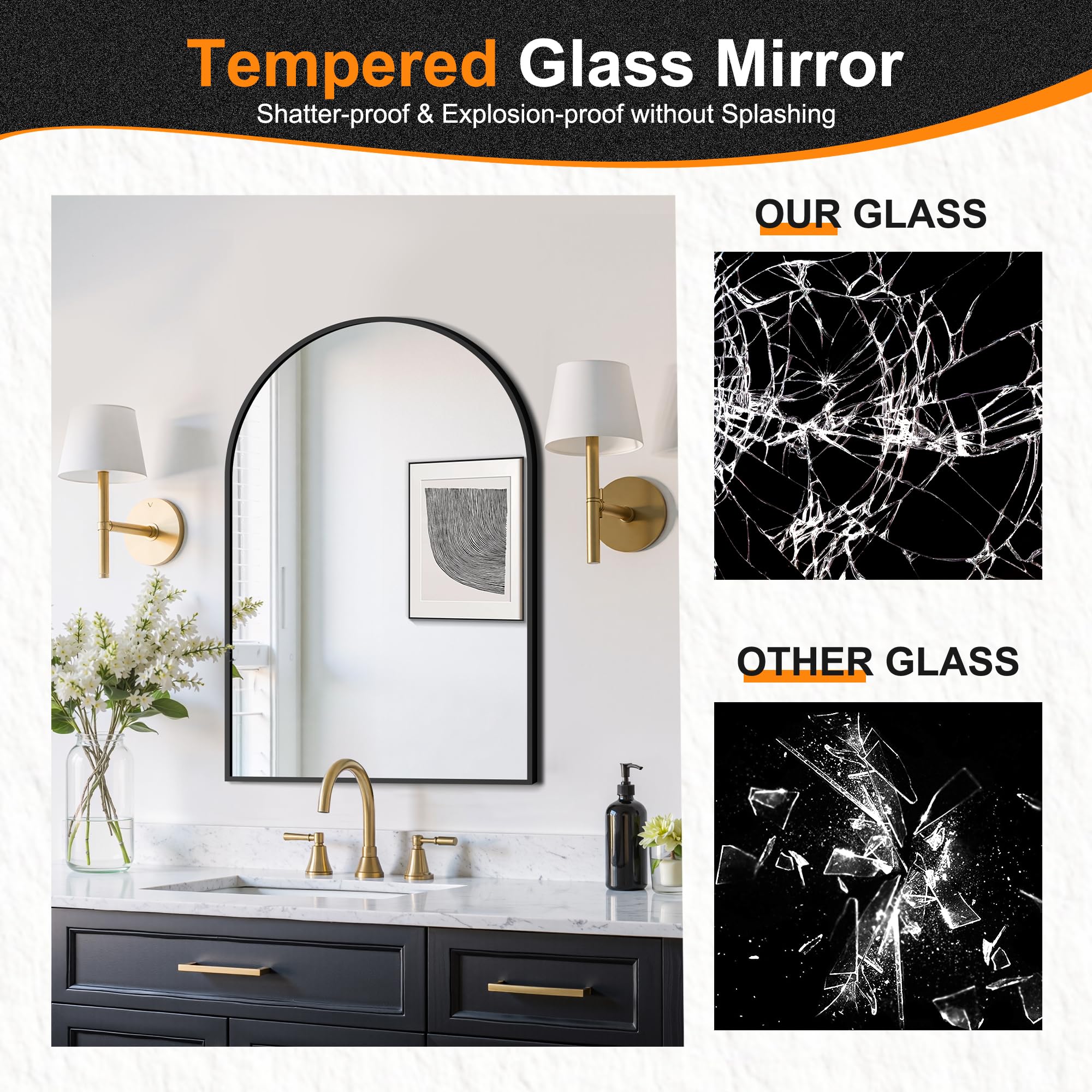 Delma arched design suitable for bathroom vanity use