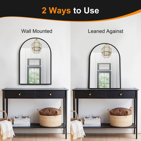 Delma mirror in entryways adds depth and welcomes guests.