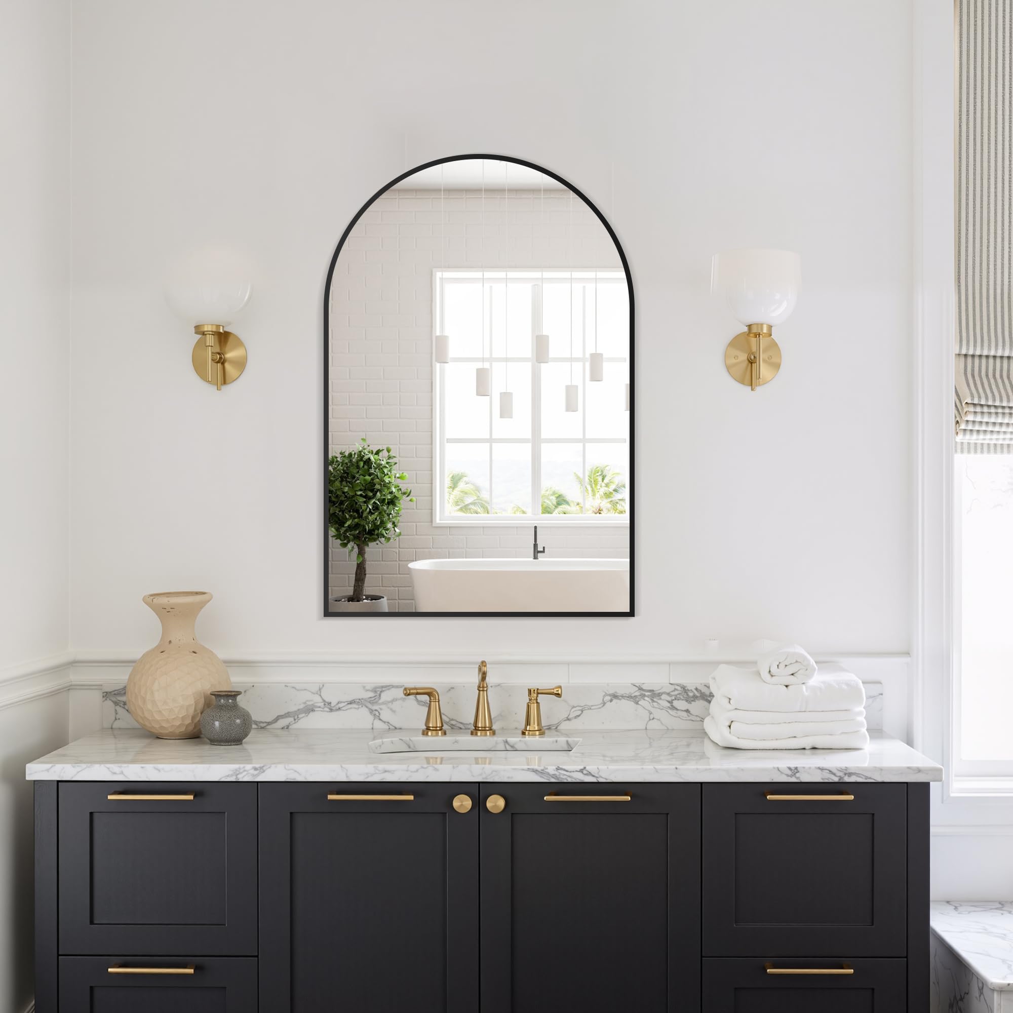 Delma arched mirror showcases sophisticated design for any decor