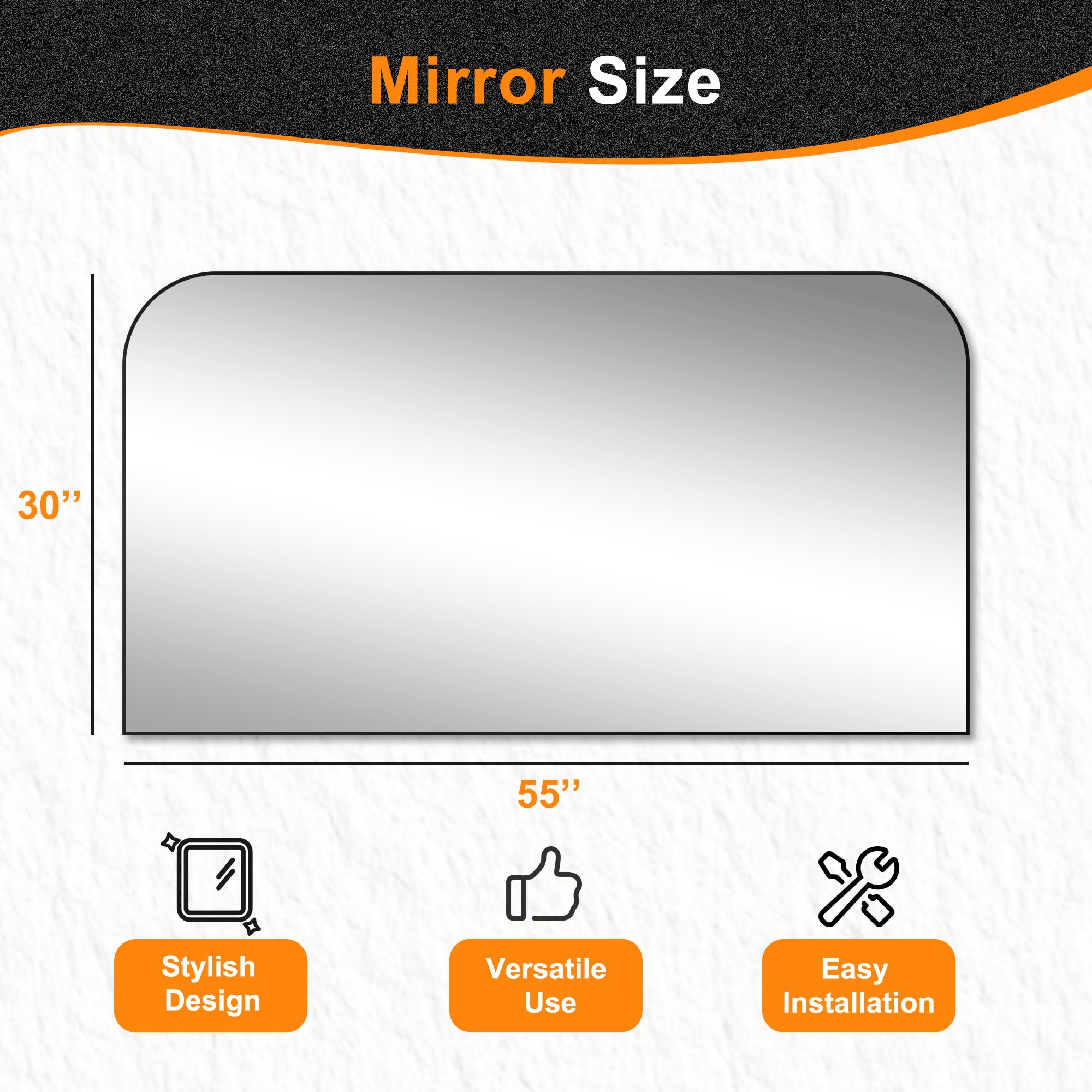 Delma bedroom wall mirror elevates decor with secure mounting