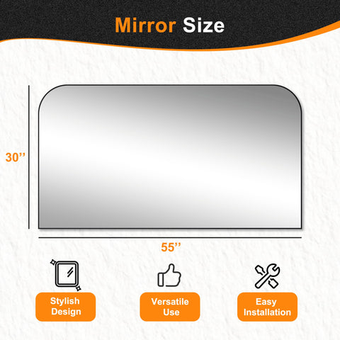 Delma bedroom wall mirror elevates decor with secure mounting