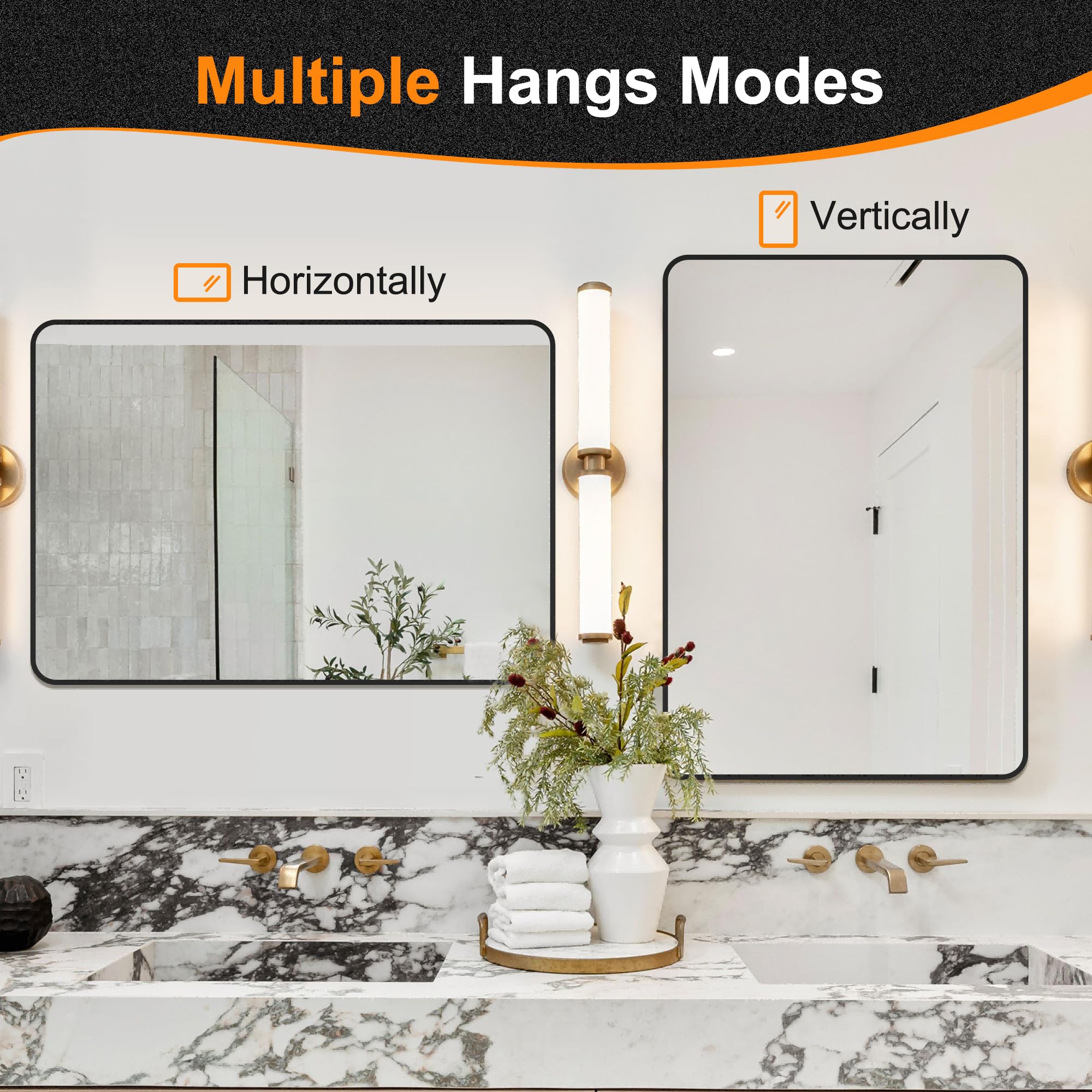 Delma mirror suitable for bedrooms and living spaces with sleek look.