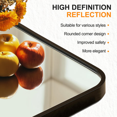 Delma sleek black frame adds modern style to any room.