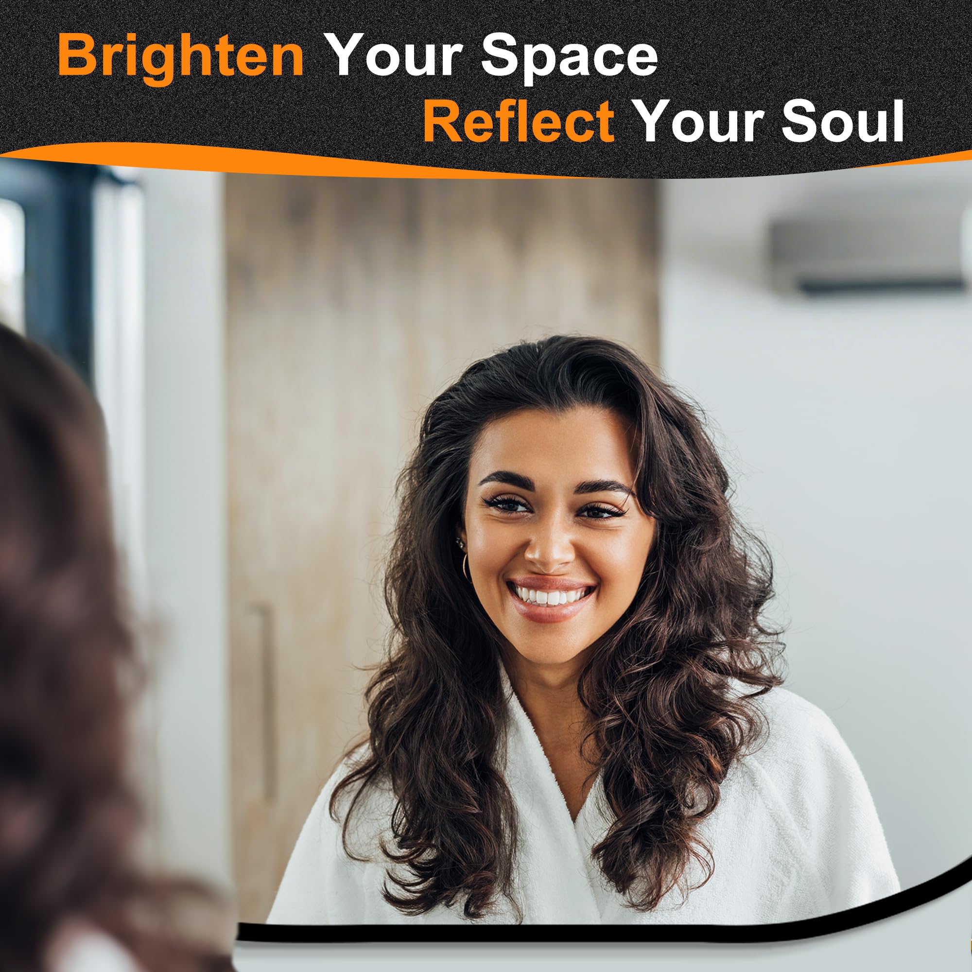 Delma HD tempered glass provides bright, distortion-free reflection for daily grooming.