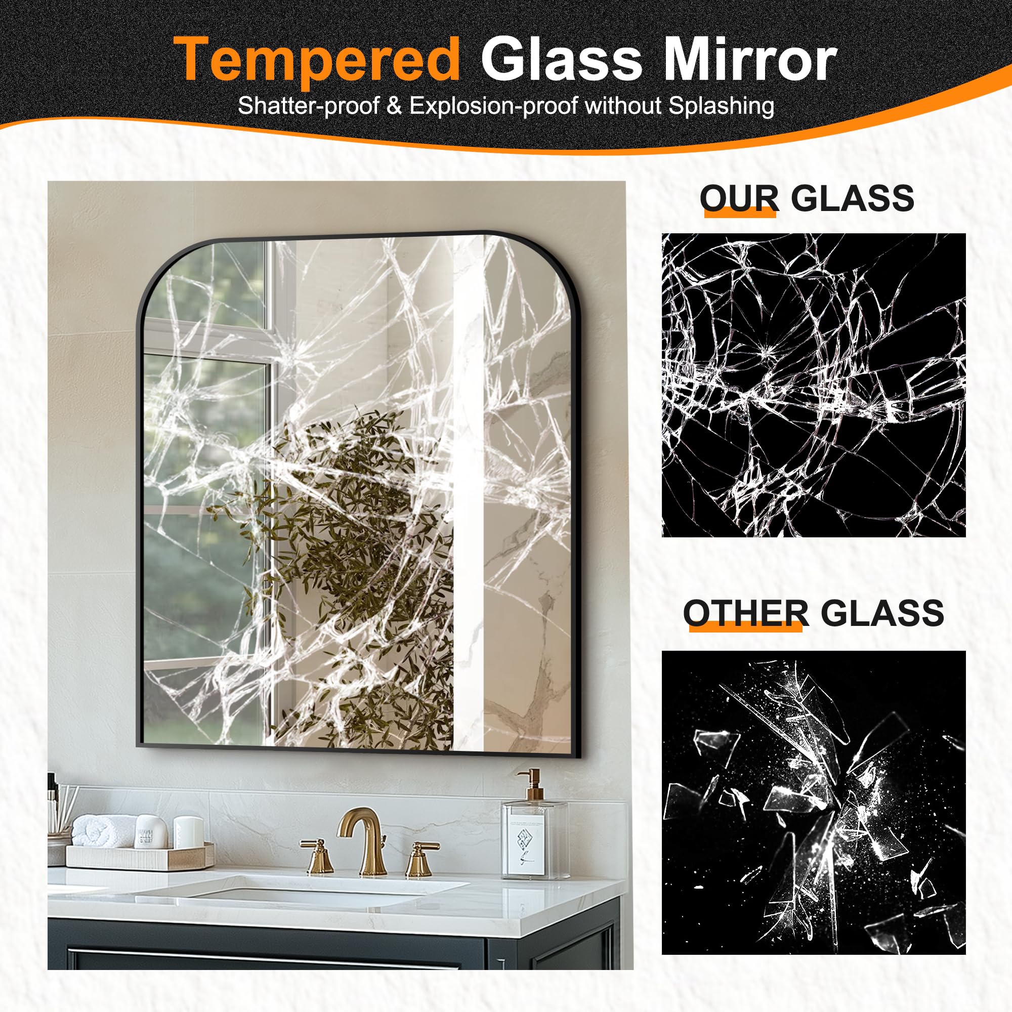 Delma bedroom vanity mirror reflects natural light for dressing