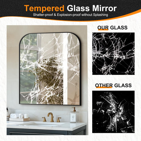 Delma bedroom vanity mirror reflects natural light for dressing