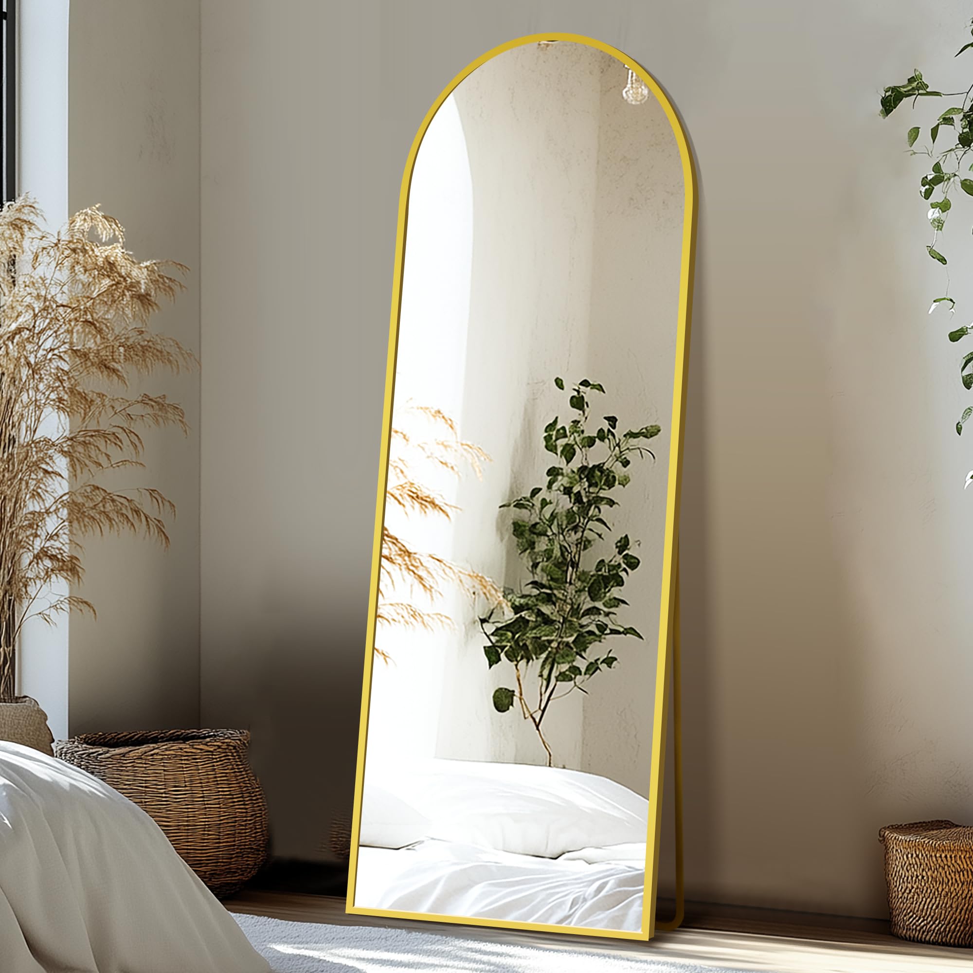 Delma gold arch mirror with explosion-proof back design for safety