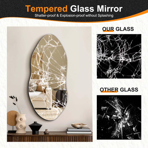 Delma irregular wall mirror bathroom decor elevates daily routines