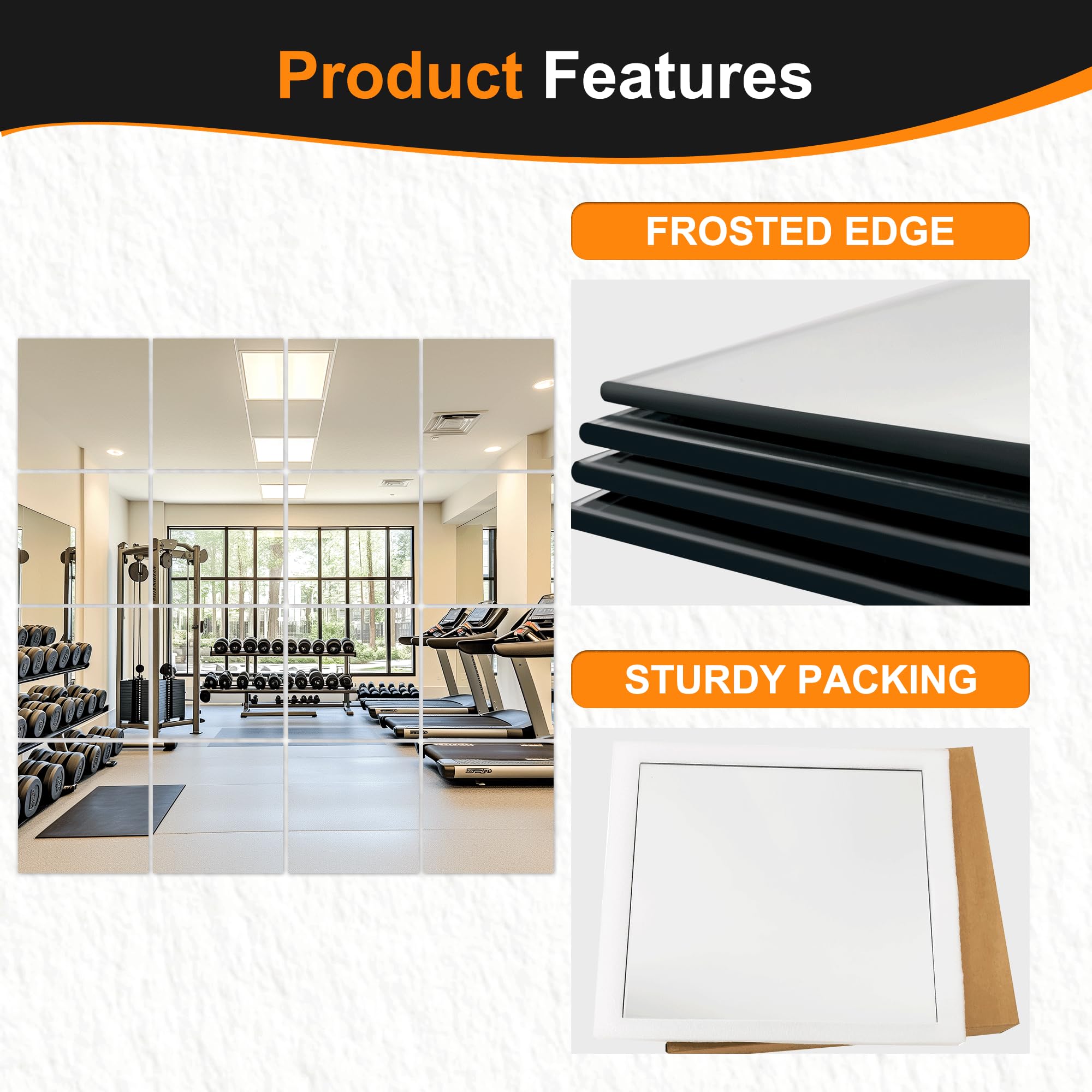 Delma packaged mirrors protected with EVA foam to prevent breakage.