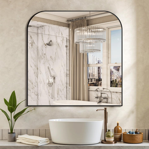 Delma vanity mirror wall mounted for clear reflection during makeup